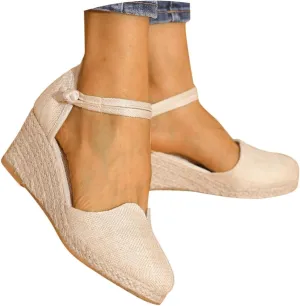2025 New Sandals for Women Dressy Summer Women's Ankle Strap Closed Toe Espadrille Wedge Sandals Dressy Platform Wedge Sandals Casual Shoes Closed Toe Sandals Beach Anti-Slip Sandals