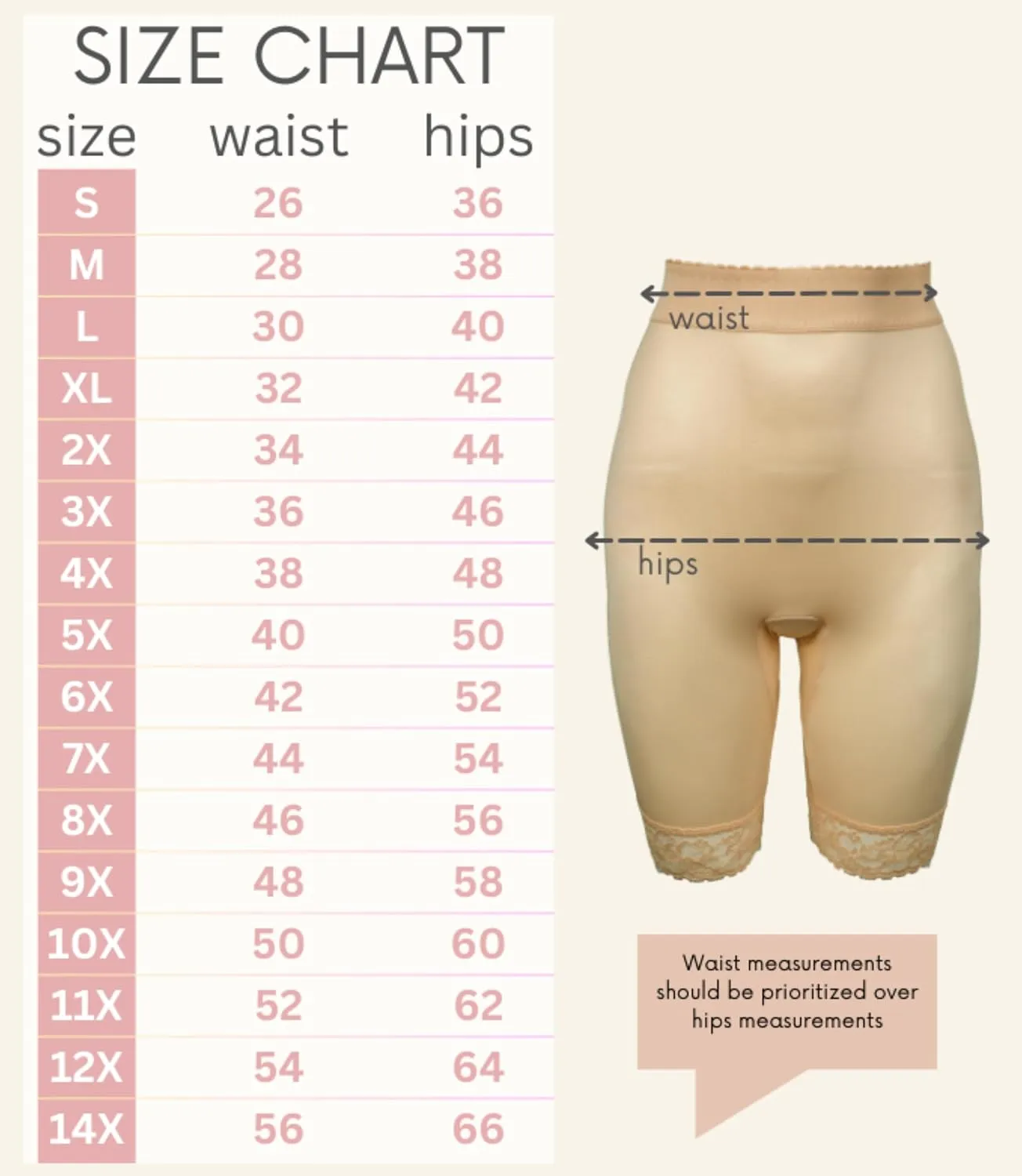 518 High Waist Leg Shaper | Made in USA| Size XS-14X| Light Control | No-Roll Lace Hem