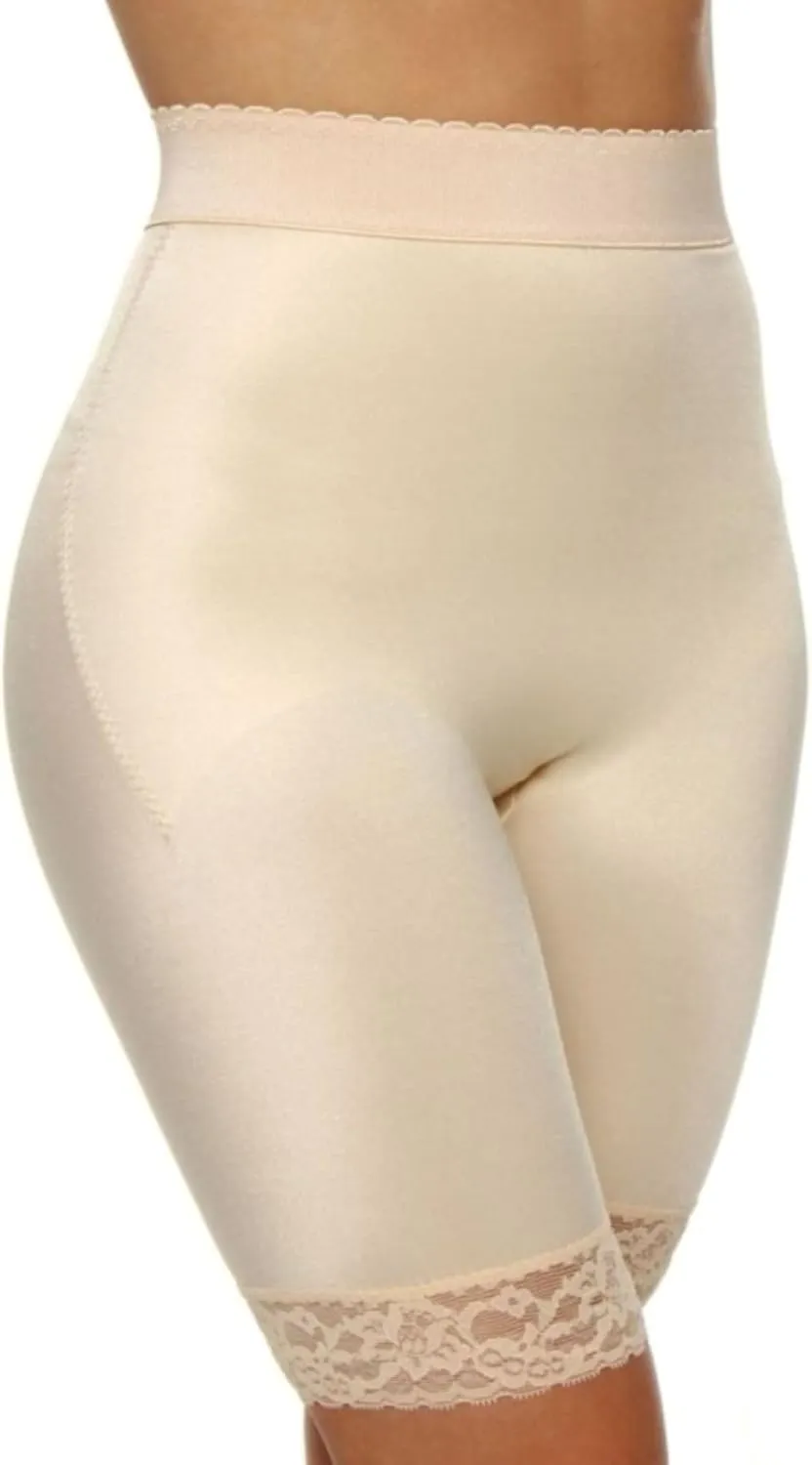 518 High Waist Leg Shaper | Made in USA| Size XS-14X| Light Control | No-Roll Lace Hem
