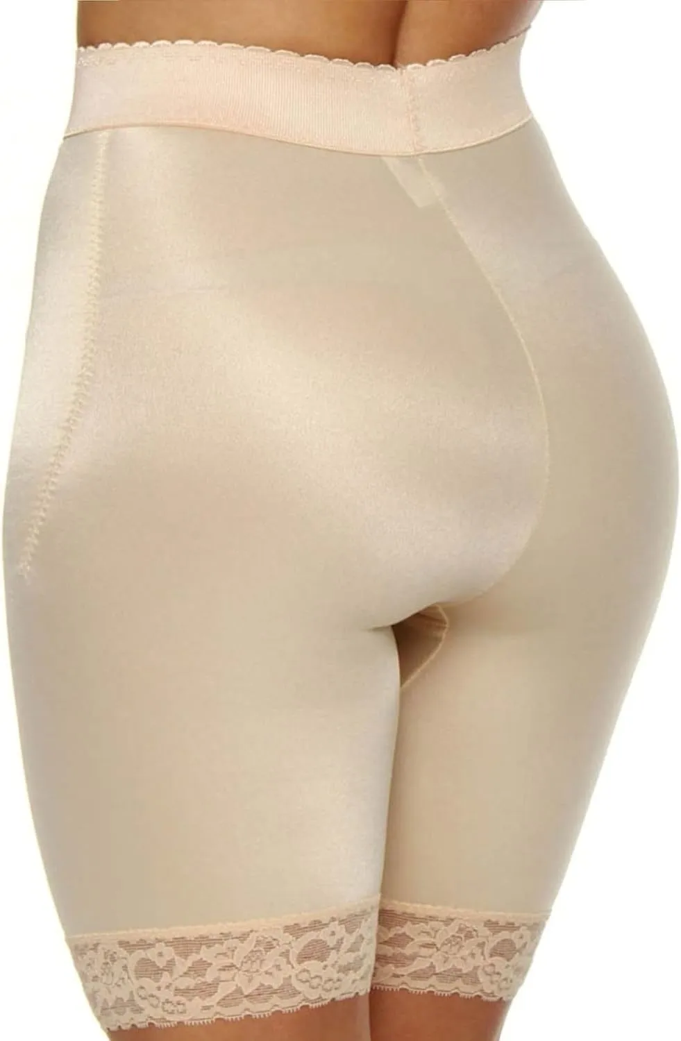 518 High Waist Leg Shaper | Made in USA| Size XS-14X| Light Control | No-Roll Lace Hem