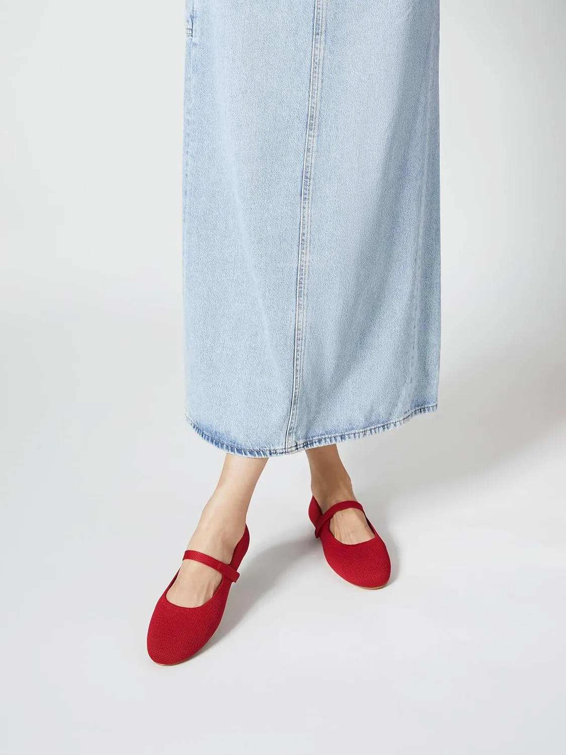 Arromic Ballet Flats for Women Round Toe Mary Jane Shoes Comfortable Dressy Women Flats Adjustable Straps Washable Knit Slip On Shoes