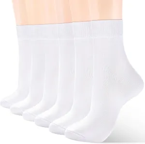 ATBITER Women's Thin Cotton Crew Socks - Soft Casual Dress Bootie Above Ankle Socks 6-Pairs With Gift Box‌