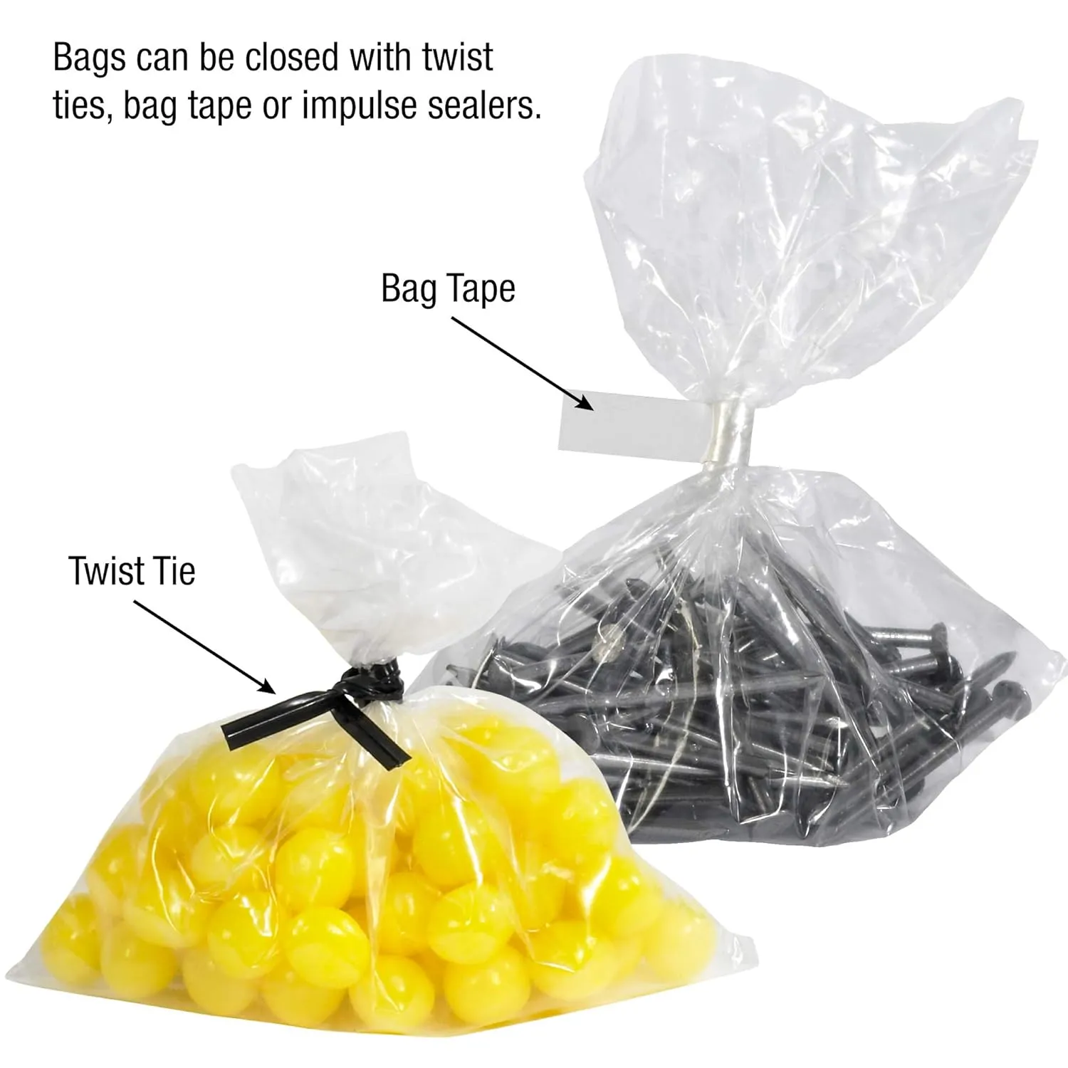 Aviditi PB2255 Poly Flat Bag, 8" Length x 6" Width, 1 mil Thick, Clear (Case of 1000)
