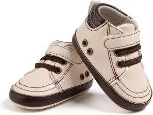 Babelvit Baby Boy Girl Soft Sole Canvas Sneakers Sparkle High Top Lace Up Infant Unisex Ankle Shoes Boots Toddler Newborn Prewalker First Baby Walking Crib Shoes