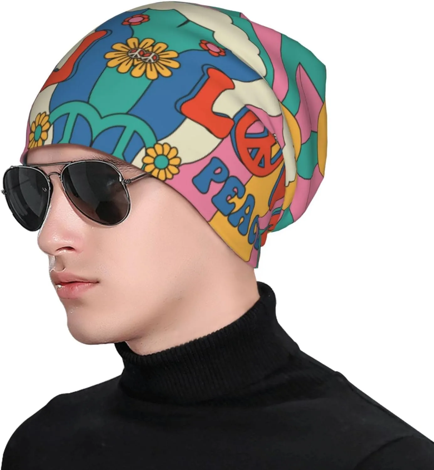 Beanie Hat Knitted Cap for Men Women,Thin Warm Knit Slouchy Cancer Hat Ski Cap Winter Warm Hip Hop Soft Skull Cap