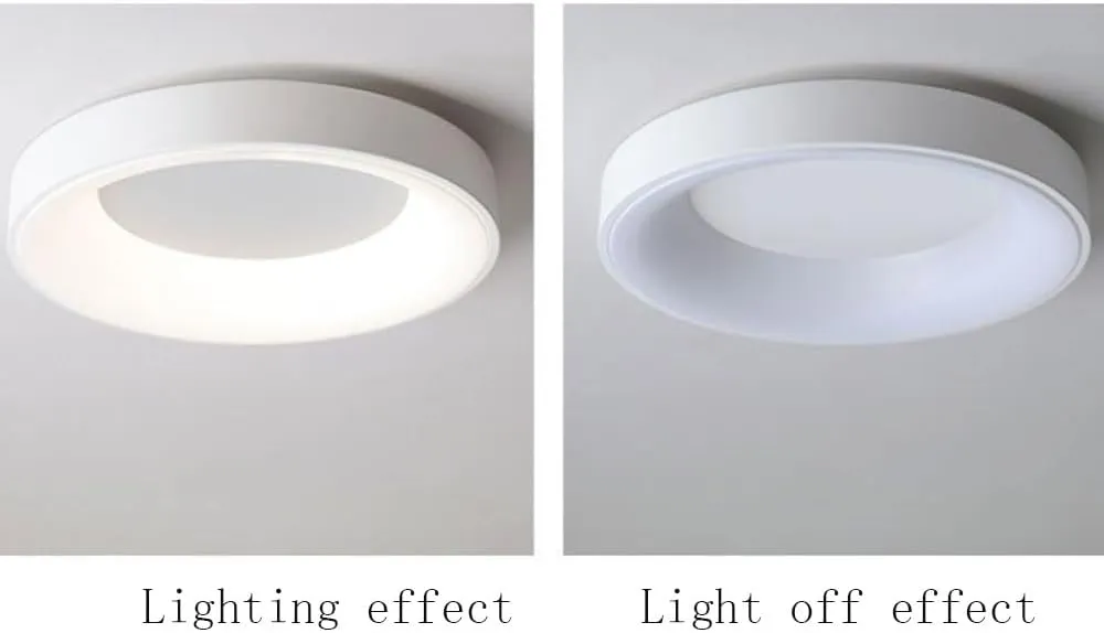 Bedroom Ceiling Lamp Led Ultra -Thin Flat Ceiling Lighting Nordic Modern Living Room round Close to Ceiling Light Fixtures Minimalist Dining Room Master Bedroom Lamps for Office Hallway/Natu