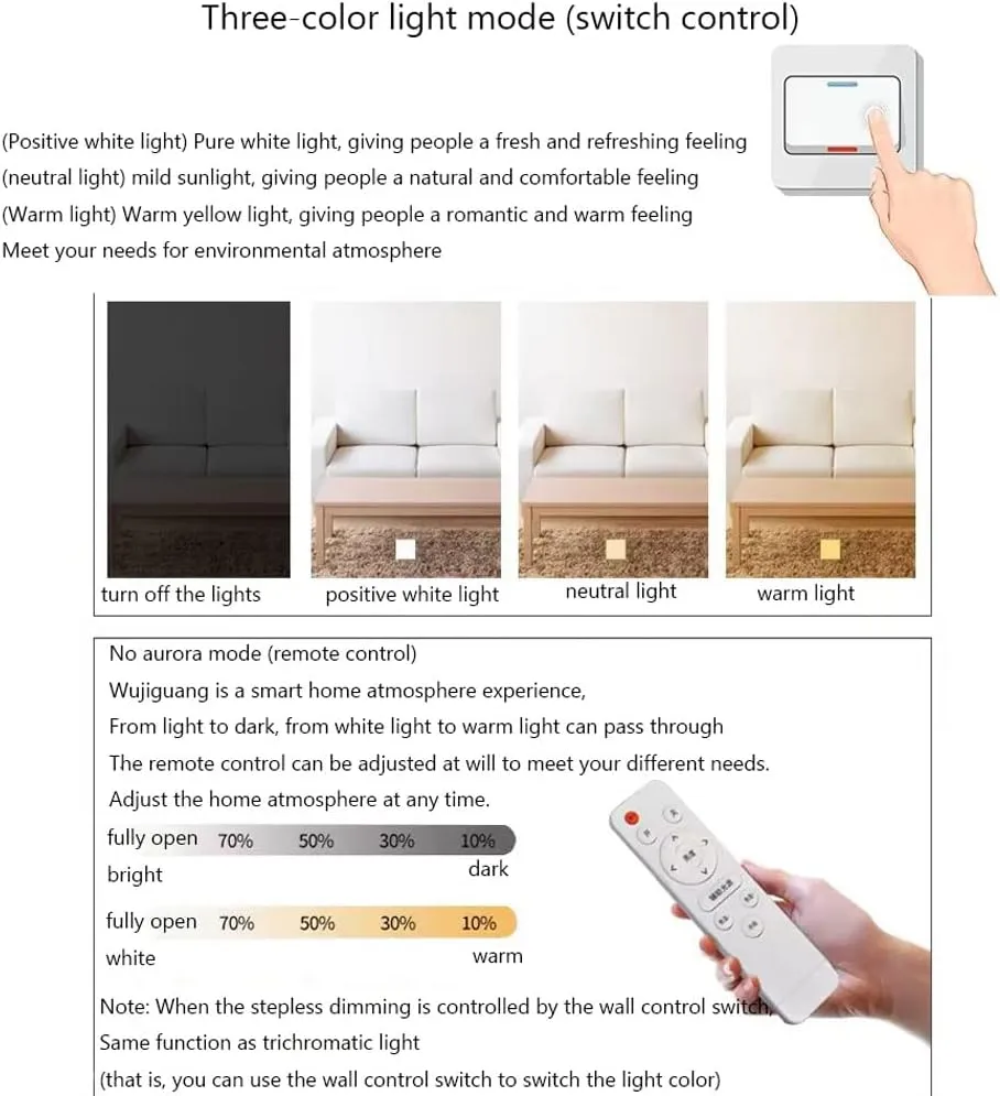 Bedroom Ceiling Lamp Led Ultra -Thin Flat Ceiling Lighting Nordic Modern Living Room round Close to Ceiling Light Fixtures Minimalist Dining Room Master Bedroom Lamps for Office Hallway/Natu