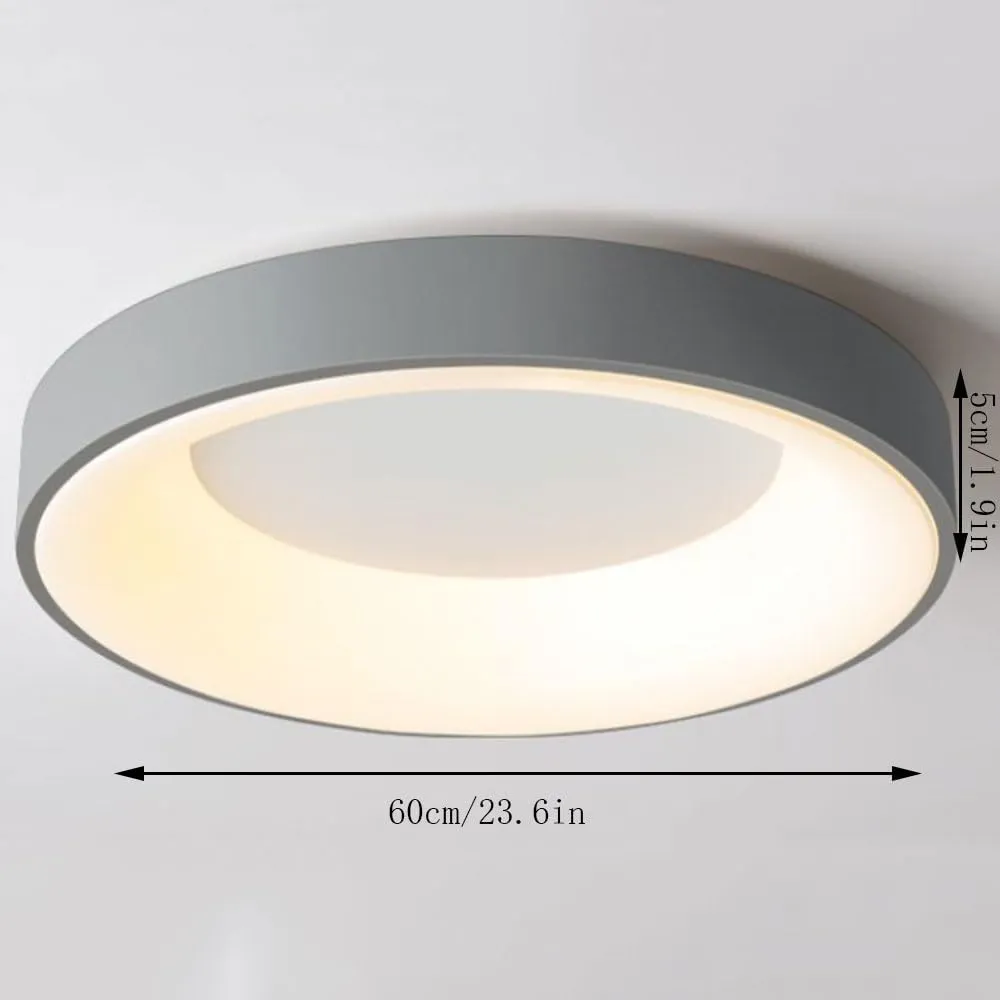Bedroom Ceiling Lamp Led Ultra -Thin Flat Ceiling Lighting Nordic Modern Living Room round Close to Ceiling Light Fixtures Minimalist Dining Room Master Bedroom Lamps for Office Hallway/Natu