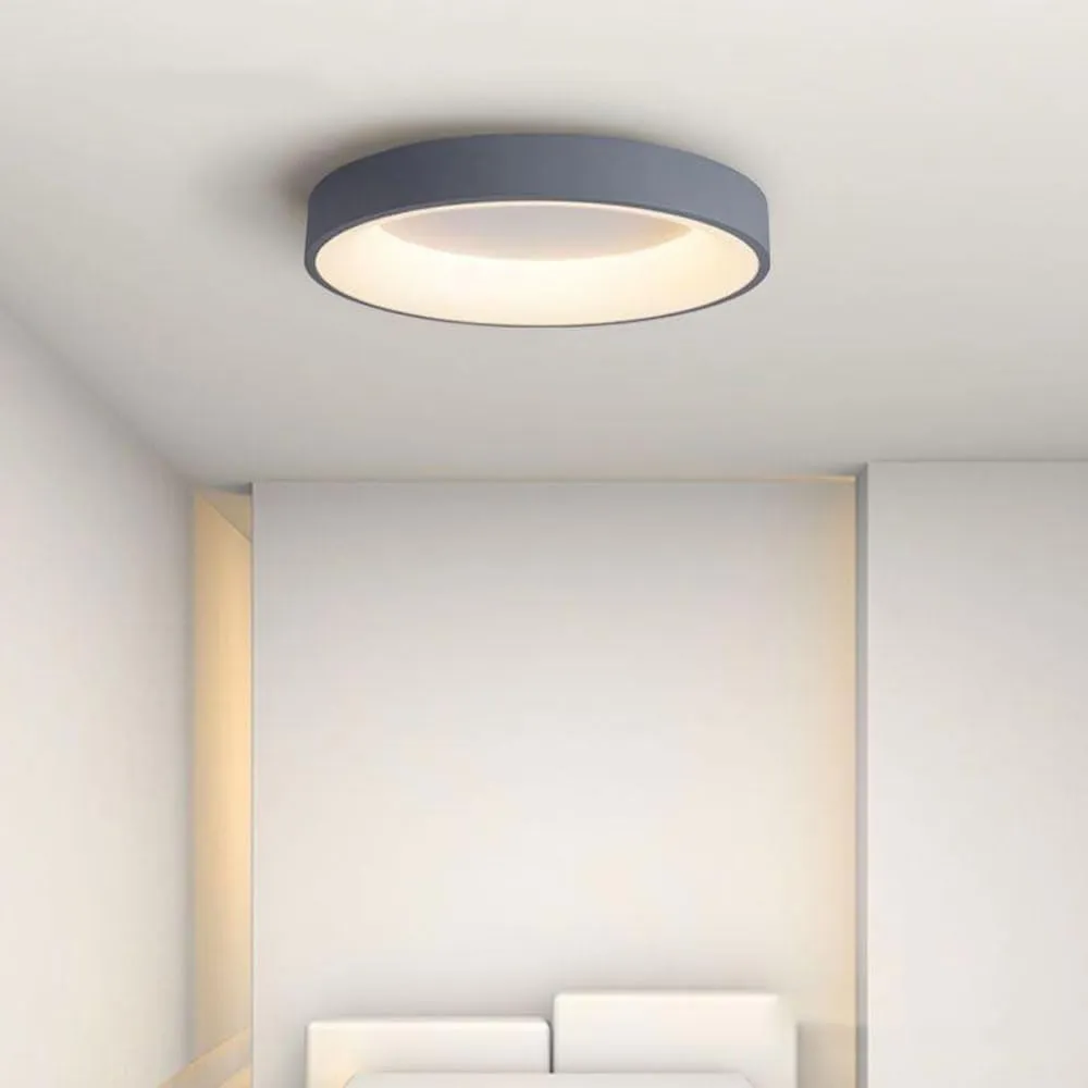 Bedroom Ceiling Lamp Led Ultra -Thin Flat Ceiling Lighting Nordic Modern Living Room round Close to Ceiling Light Fixtures Minimalist Dining Room Master Bedroom Lamps for Office Hallway/Natu