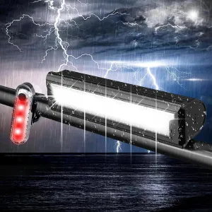 Bike Lights for Night Riding Rechargeable 9500 Lumen Bicycle Lights Front and Rear Rechargeable 5 Adjustable Modes 5 Bike Headlight and Tail Light Set 5 Adjustable Modes for Cycling