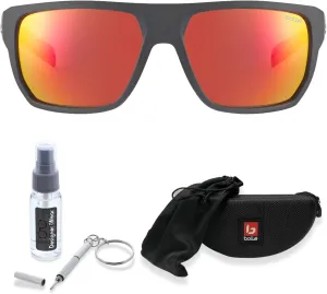 Bolle Vulture 62MM Flat Top Sunglasses for Men   BUNDLE With Designer iWear Complimentary Eyewear Kit