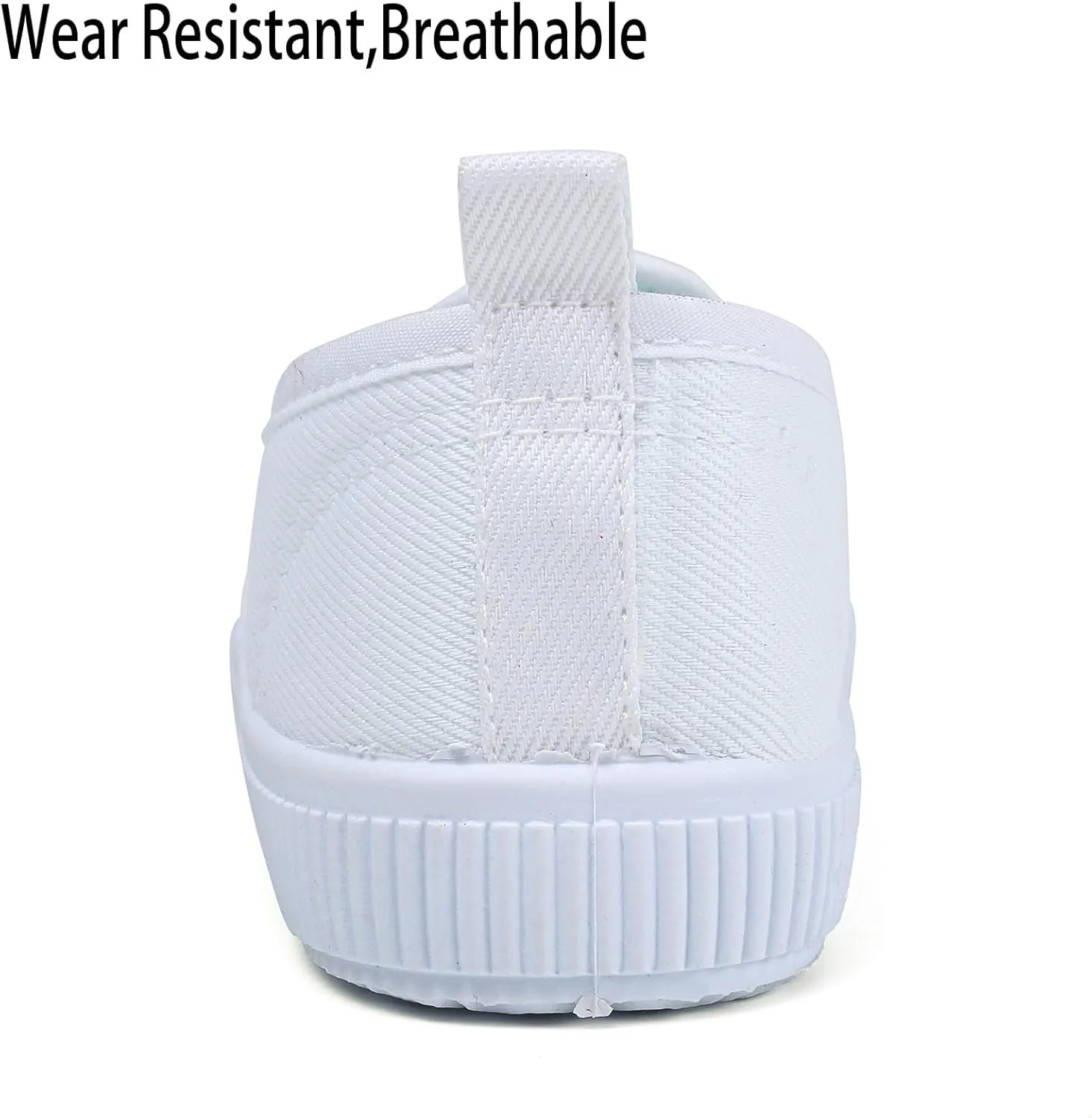 Boy's Girl's Kids White Canvas Shoes for Kids Slip-On Lightweight Sneakers Casual Skin-Friendly Walking Running Shoes(Toddler/Little Kids/Big Kids)