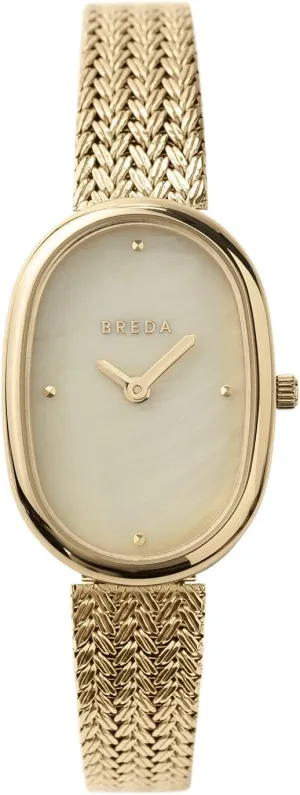 Breda Women's 'Jane Tethered' Gold and Mesh Bracelet Watch, 23MM