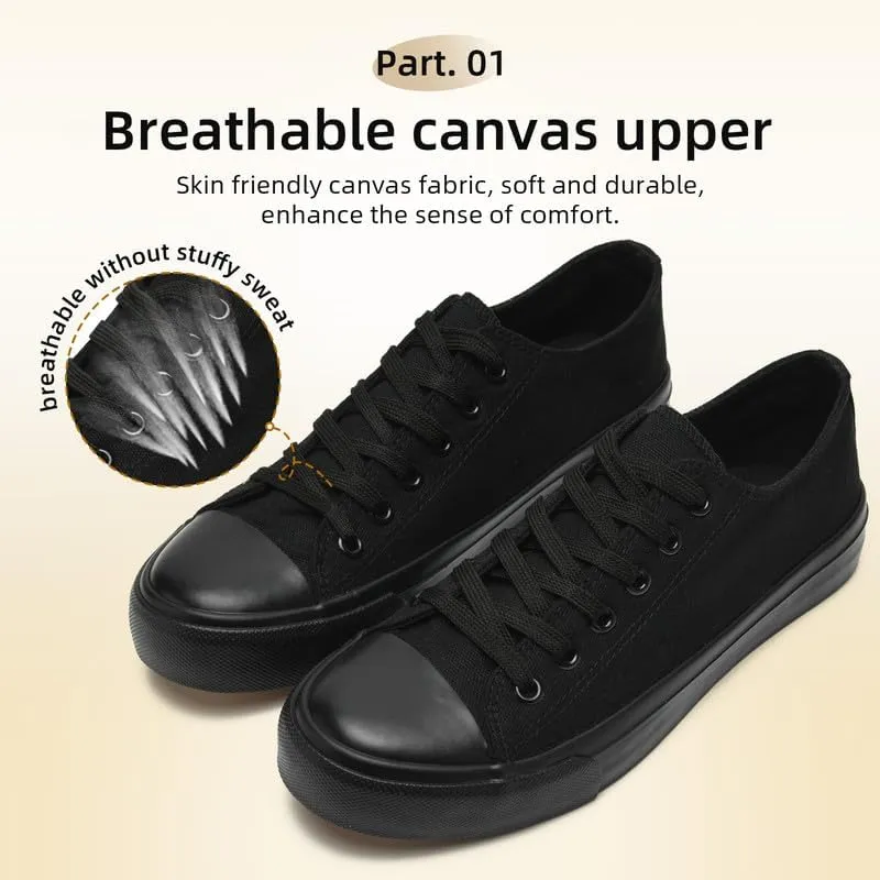 Canvas Shoes for Women Men Low Top Lace Up Sneakers Canvas Fashion Sneakers Classic Casual Walking Shoes Comfortable Breathable