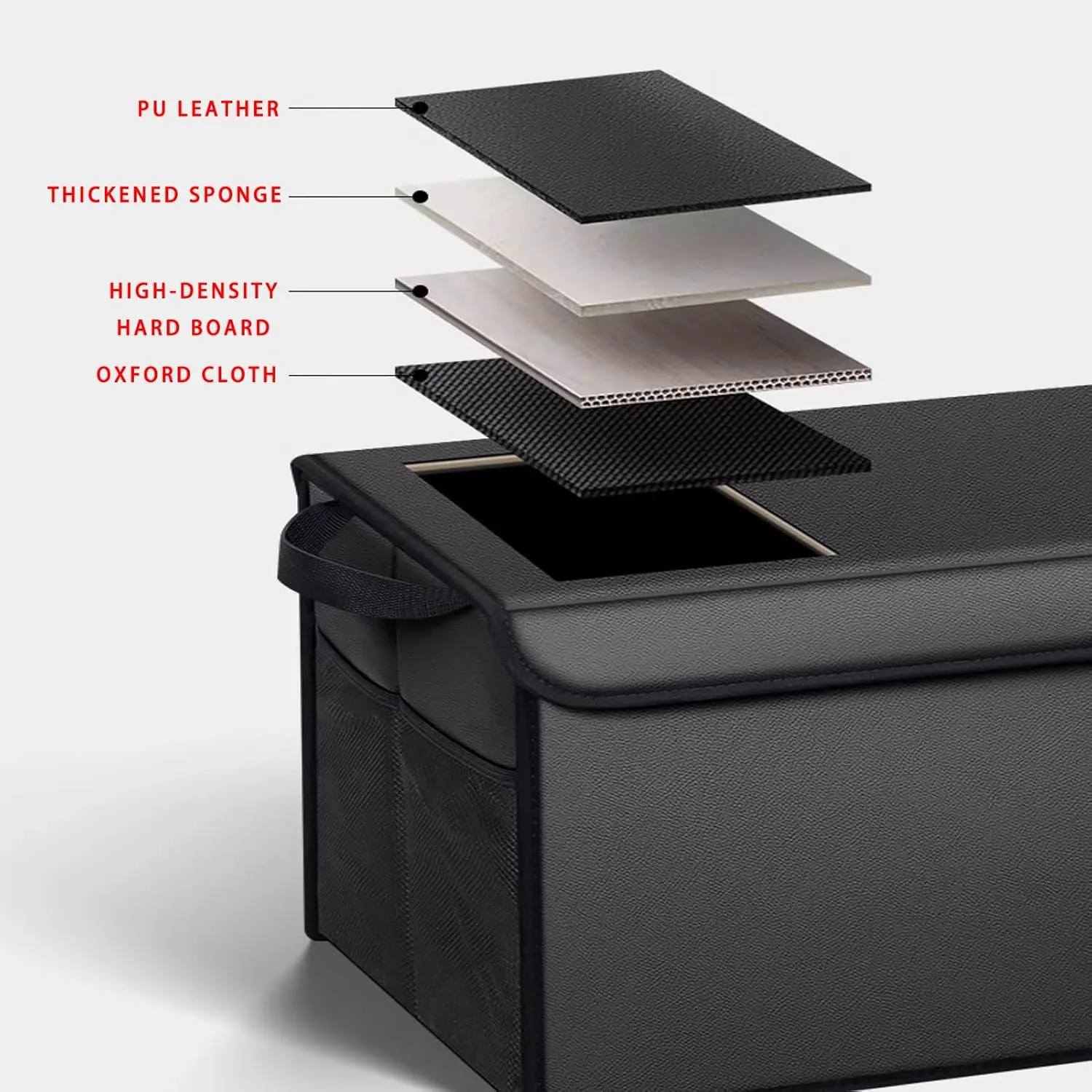 Car Trunk Organizer for Mazda 6 Sedan GH 2008-2010 Thickened Car Boot Tidy Storage Box Tailor-made Lidded Storage Bins for Home Car Outdoor Camping Travel,D
