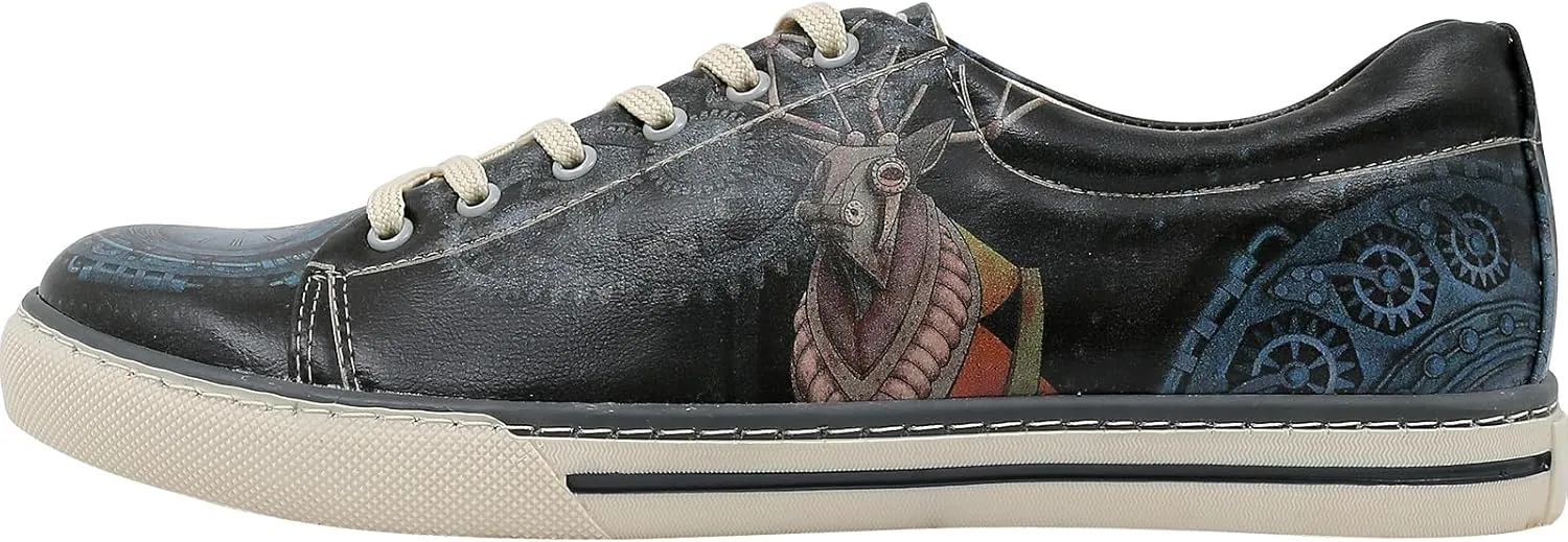 Casual Sneakers for Men - Vegan Leather and Unique Design Walking Sneakers for Men