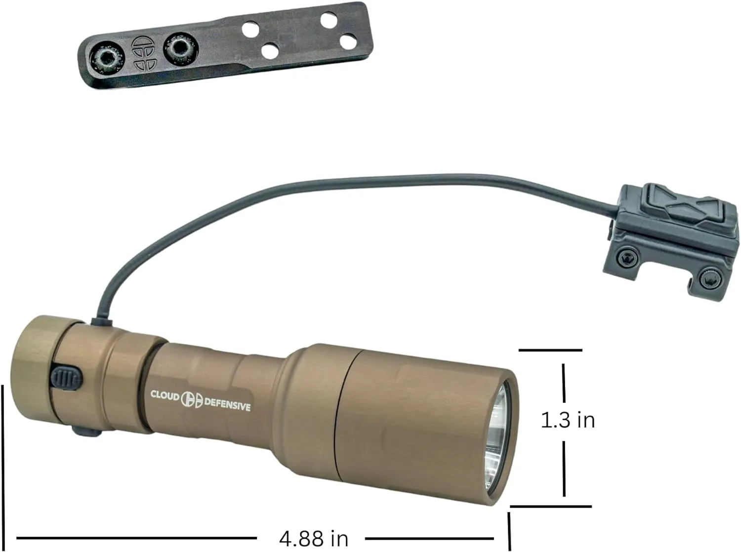 Cloud Defensive REIN Micro Dual Fuel Picatinny Mount Tactical Weapon Light 95,0000 Candela 1000 Lumens FDE