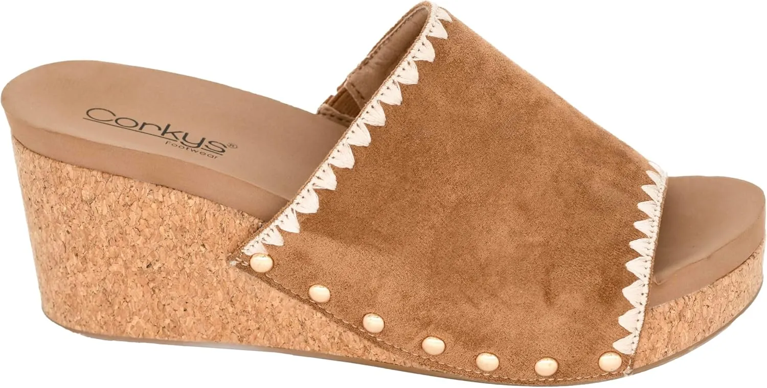 Corkys Footwear Stitch N Slide Womens 2.5 inch Wedge