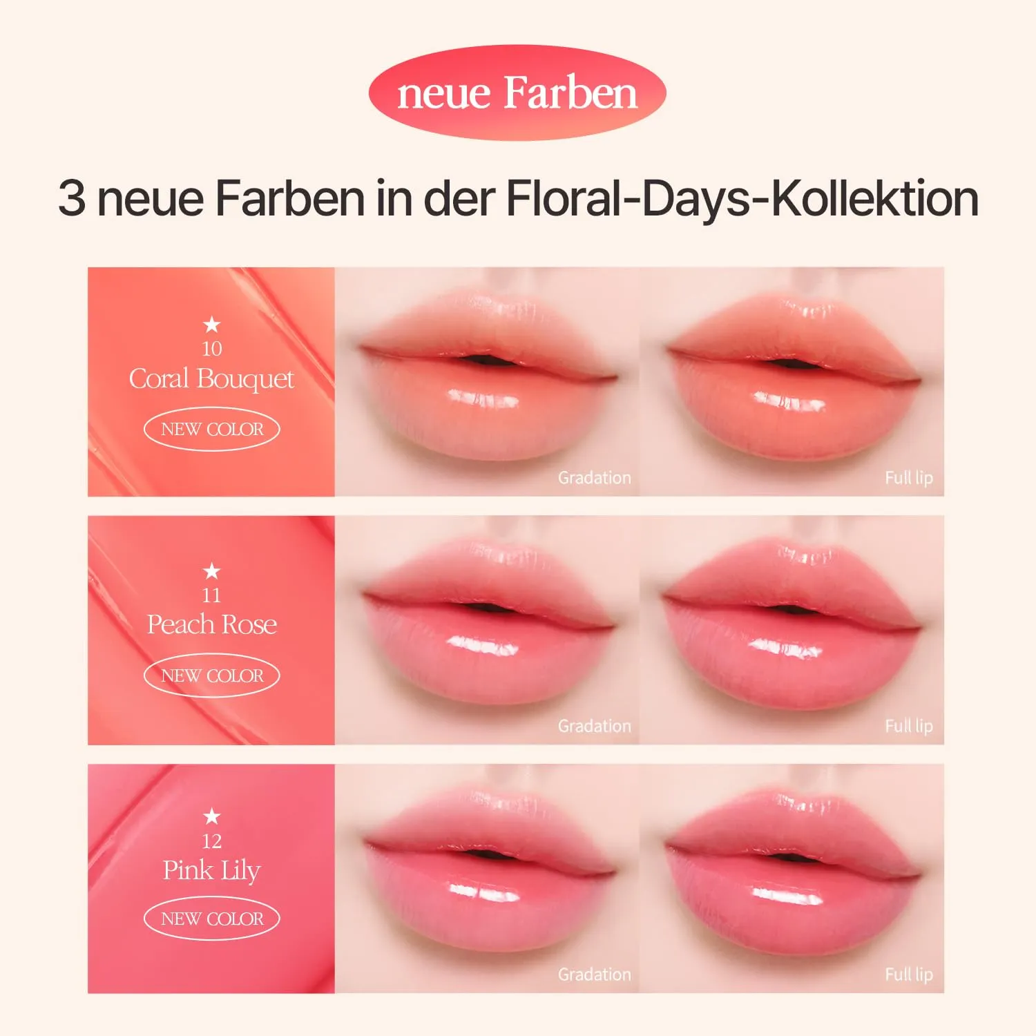 COSNORI Flow Wave Lip Tint - Vegan Glassy Lip Gloss, Lightweight & Long-lasting, Plant-derived Oil Moisturizer, K-Beauty (08 BEBE)
