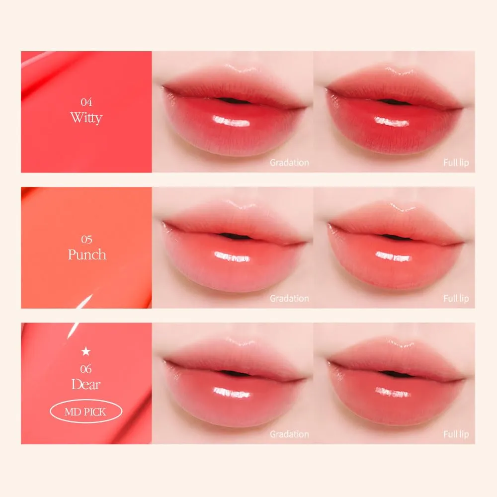 COSNORI Flow Wave Lip Tint - Vegan Glassy Lip Gloss, Lightweight & Long-lasting, Plant-derived Oil Moisturizer, K-Beauty (08 BEBE)