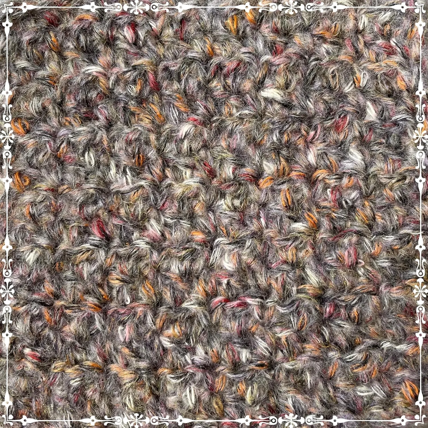 Cotton Alpaca Tweed Alpaca Yarn for Crocheting, 4 Skeins, 588Yds/200G, Free Patterns - Tweed Yarn for Knitting - 3 DK Light Worsted Weight - Dark Gray
