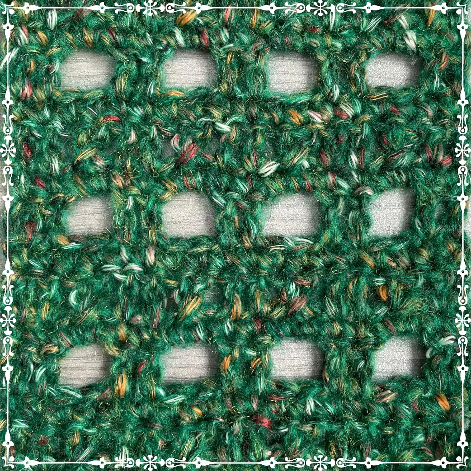 Cotton Alpaca Tweed Alpaca Yarn for Crocheting, 4 Skeins, 588Yds/200G, Free Patterns - Tweed Yarn for Knitting - 3 DK Light Worsted Weight - Emerald Green