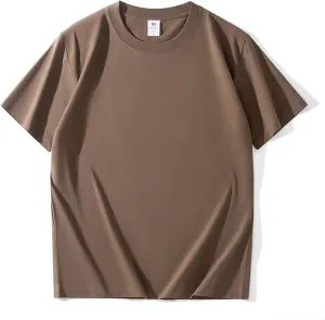 Cotton T-Shirts Womens T Shirts Plain Tops T Shirt for Men Crew Neck Tshirts Lay-Flat Collar Tshirts Classic S - 4XL