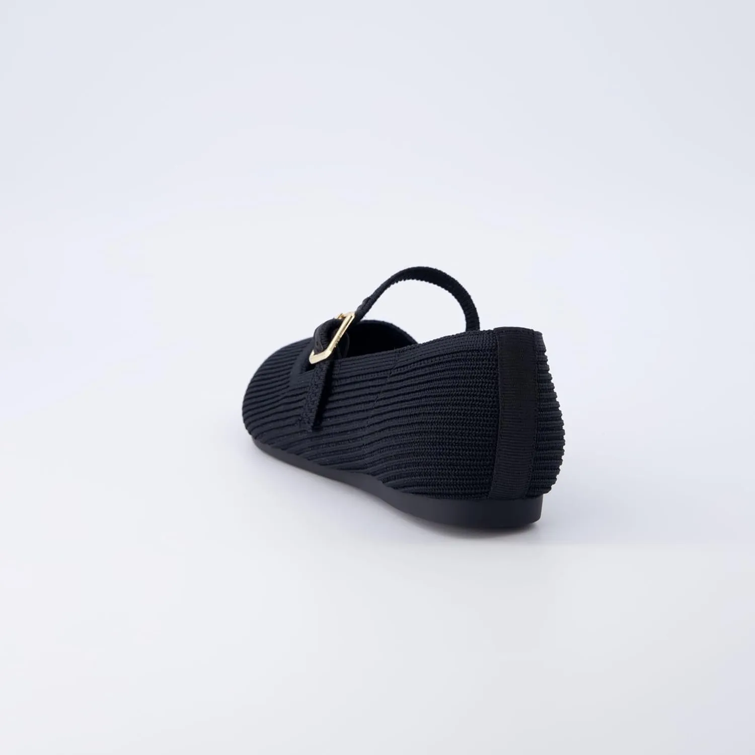 CUSHIONAIRE Women's Sonnet Mary Jane Knit Flat with  Memory Foam, Wide Widths Available