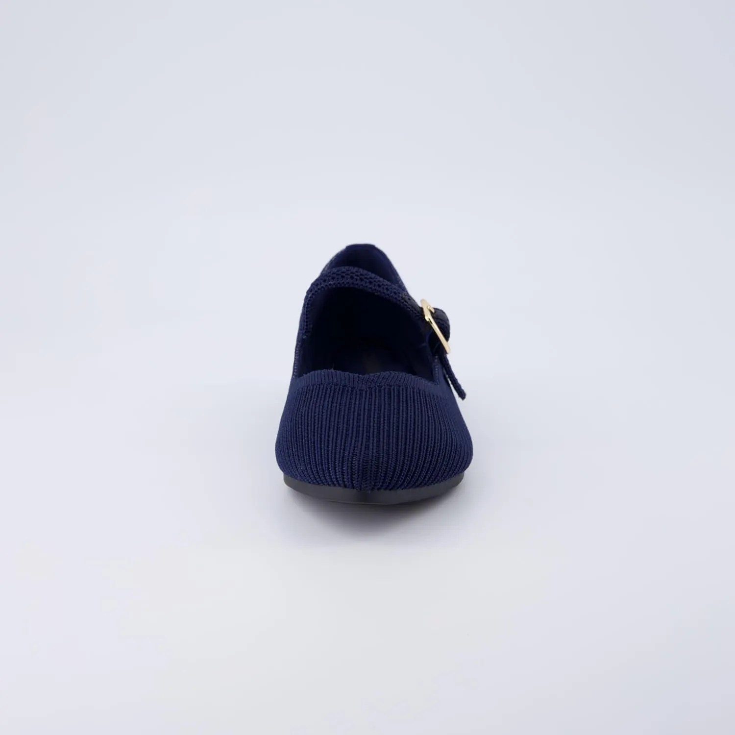 CUSHIONAIRE Women's Sonnet Mary Jane Knit Flat with  Memory Foam, Wide Widths Available