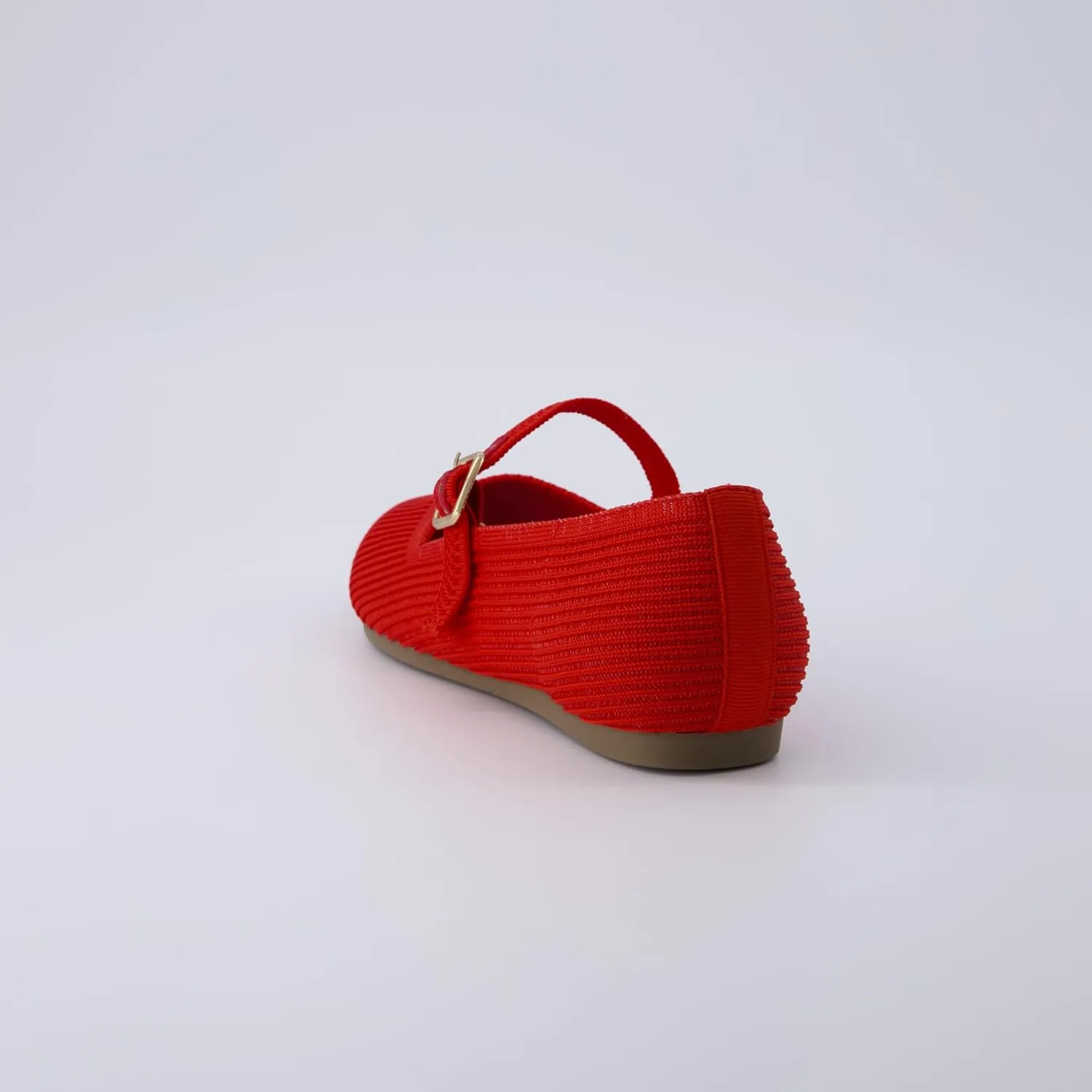 CUSHIONAIRE Women's Sonnet Mary Jane Knit Flat with  Memory Foam, Wide Widths Available