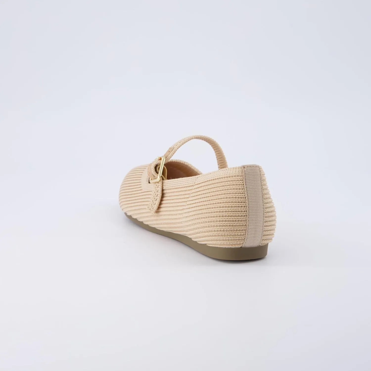CUSHIONAIRE Women's Sonnet Mary Jane Knit Flat with  Memory Foam, Wide Widths Available
