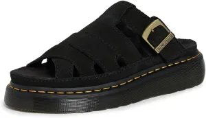 Dr. Martens Women's Maxxy Slide Black Eh Suede Sandals
