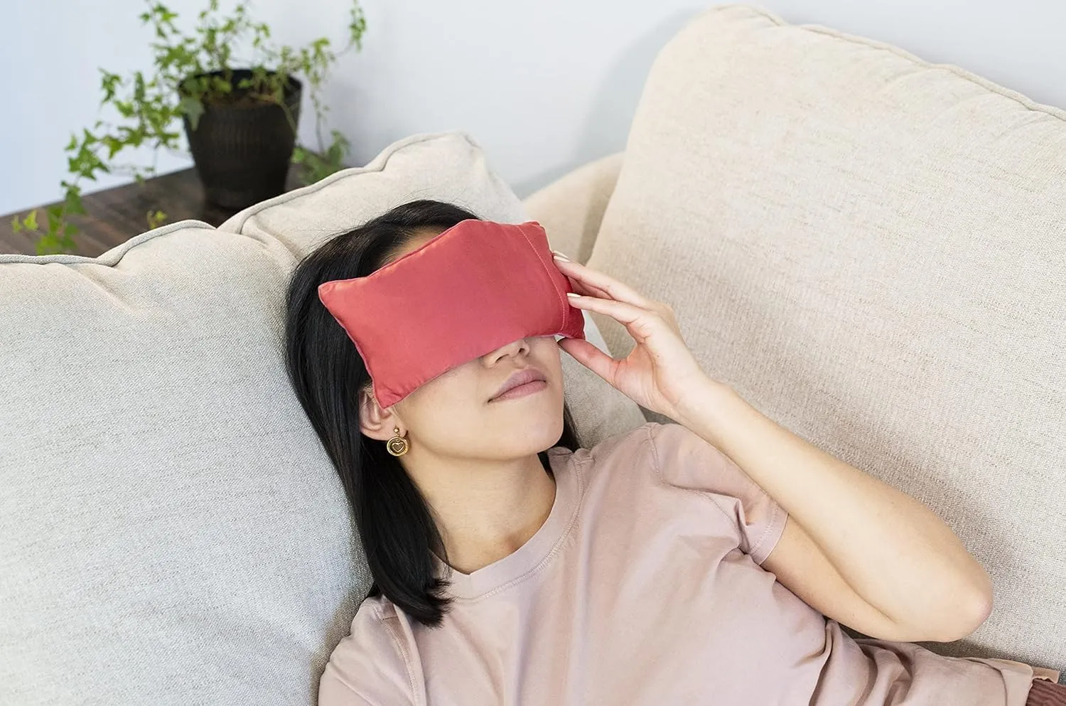 DreamTime Dreamtime Eye Pillow with Rose, Natural Herbal Mask for Relaxation, Create A Spa Experience at Home