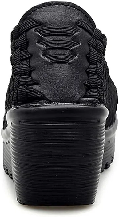 EnllerviiD Women's Wedge Mary Jane Sandals