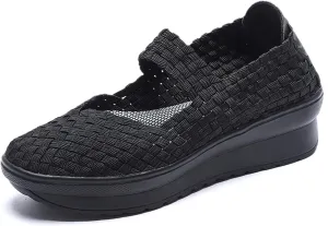 EnllerviiD Women's Wedge Mary Jane Sandals