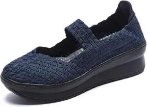 EnllerviiD Women's Wedge Mary Jane Sandals