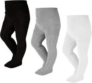 EPEIUS Baby Girl Tights Thick Cable Knit Leggings Stockings Cotton Pantyhose for Newborn Infant Toddler 3/4/5/6 Pack