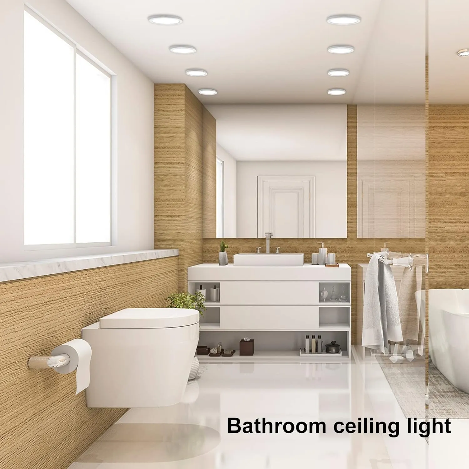 ETL 7 Inch Small LED Flush Mount Ceiling Light Dimmable,5000k Daylight Ultra Slim Round Flat Panel Ceiling Light Fixture,Modern Ceiling Lamp for Closet,Kitchen,Bathroom,Hallway (3 Pack)