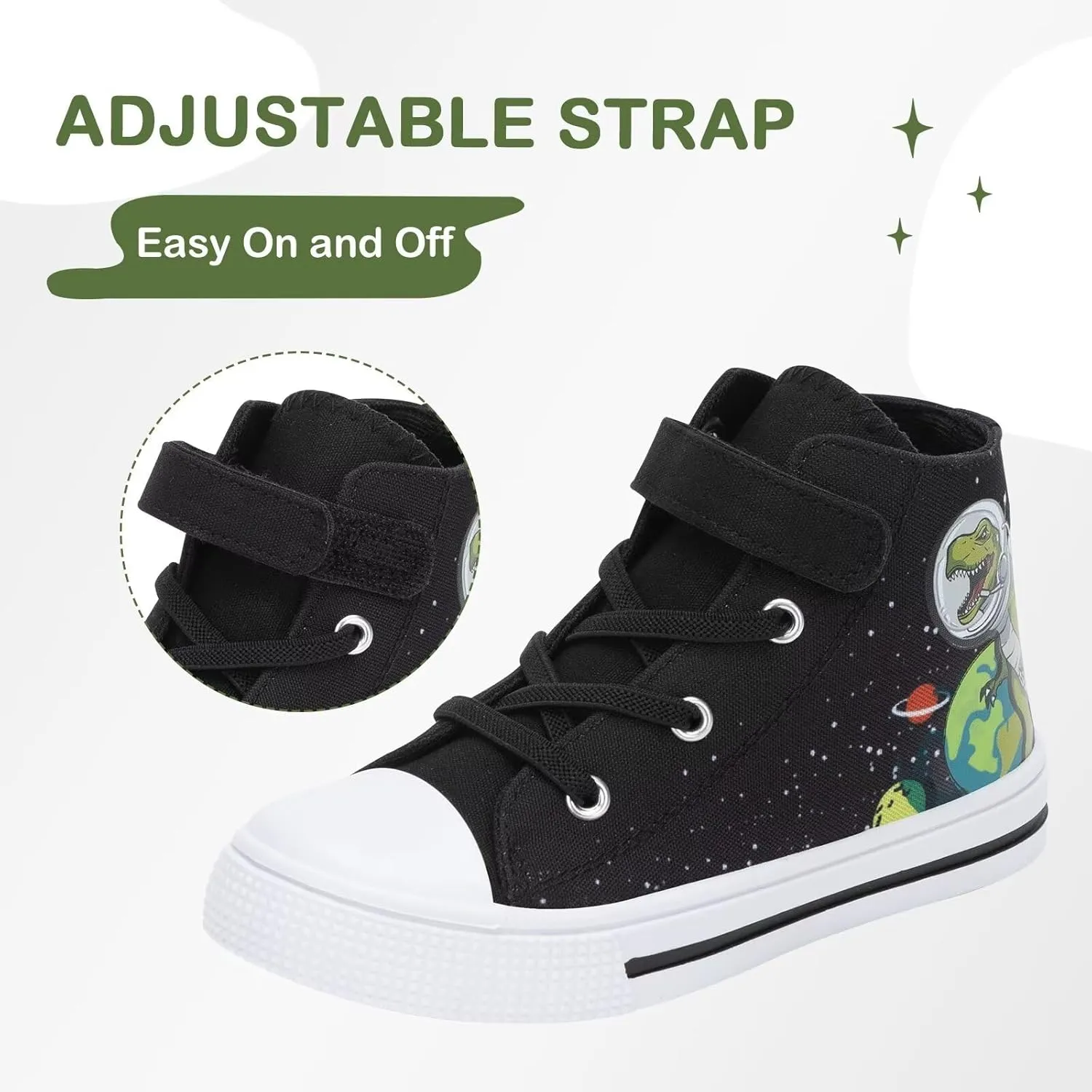 EUXTERPA Kids High Top Shoes Toddler Canvas Sneakers Boys Girls Casual Walking Sports Shoe