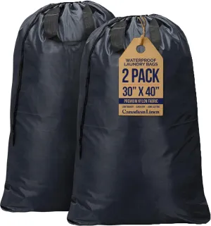 Extra Large Laundry Bags 30”x40” 2 Pack, Drawstring Clothes Organizer, Waterproof Fabric Travel Bag Washable Laundry Basket Storage Bag Durable Hamper, Home College Dorm Apartment, Grey