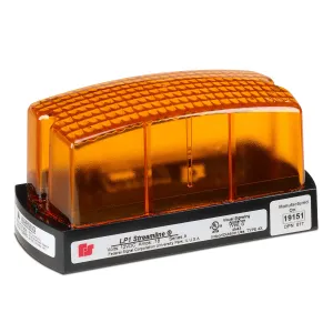 Federal Signal LP1-024A Streamline Low Profile Mini Strobe Light, Surface Mount, 24 VDC, Amber