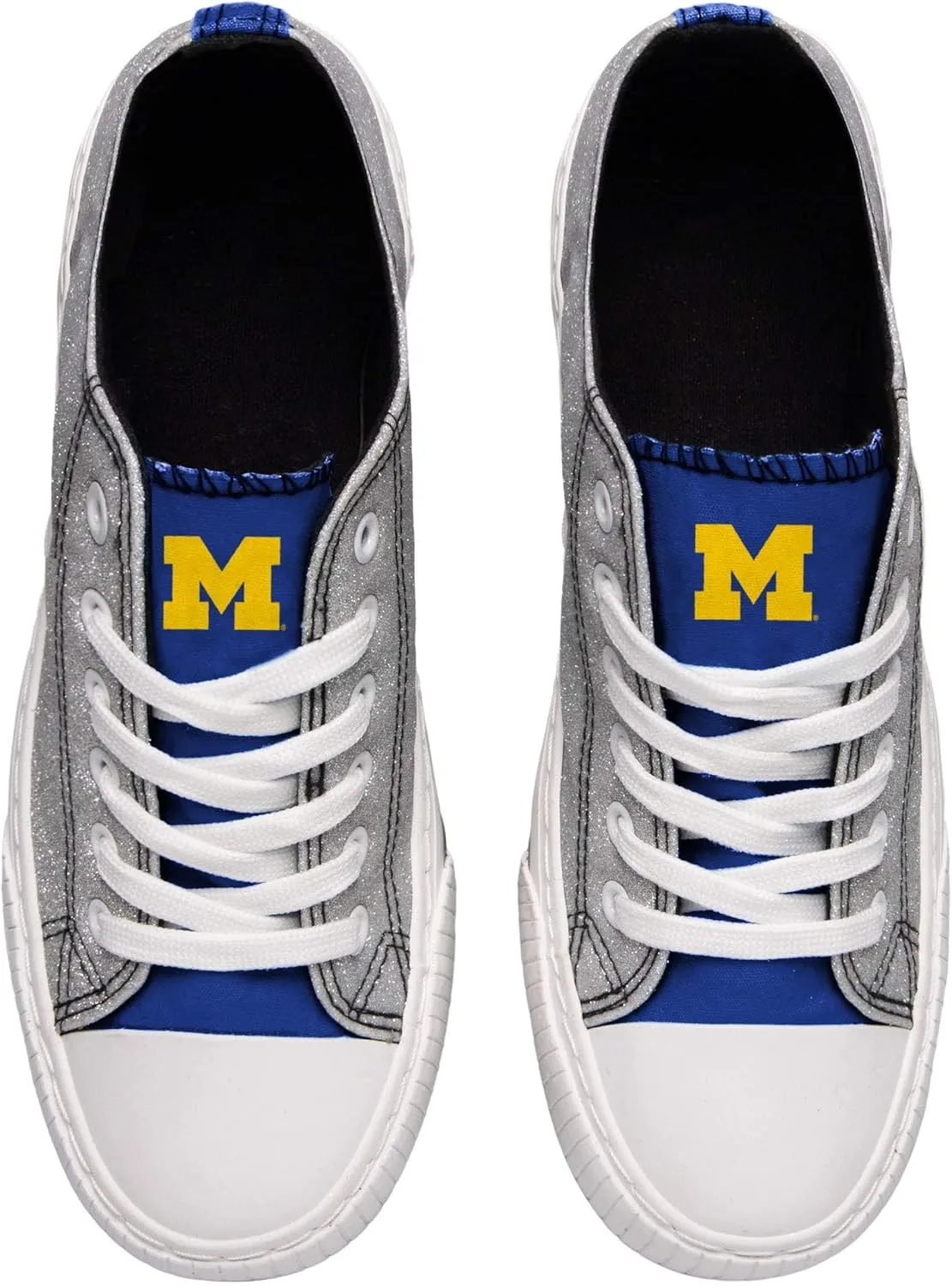 FOCO womens Ncaa College Team Logo Fashion Low Top Canvas Sneakers Shoes