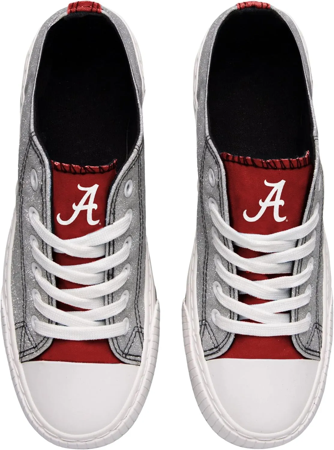FOCO womens Ncaa College Team Logo Fashion Low Top Canvas Sneakers Shoes