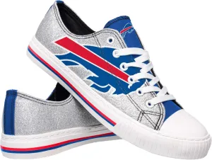 FOCO Women's NFL Team Logo Ladies Fashion Glitter Low Top Canvas Sneakers Shoes Dallas Cowboys Shoes-10/XXL