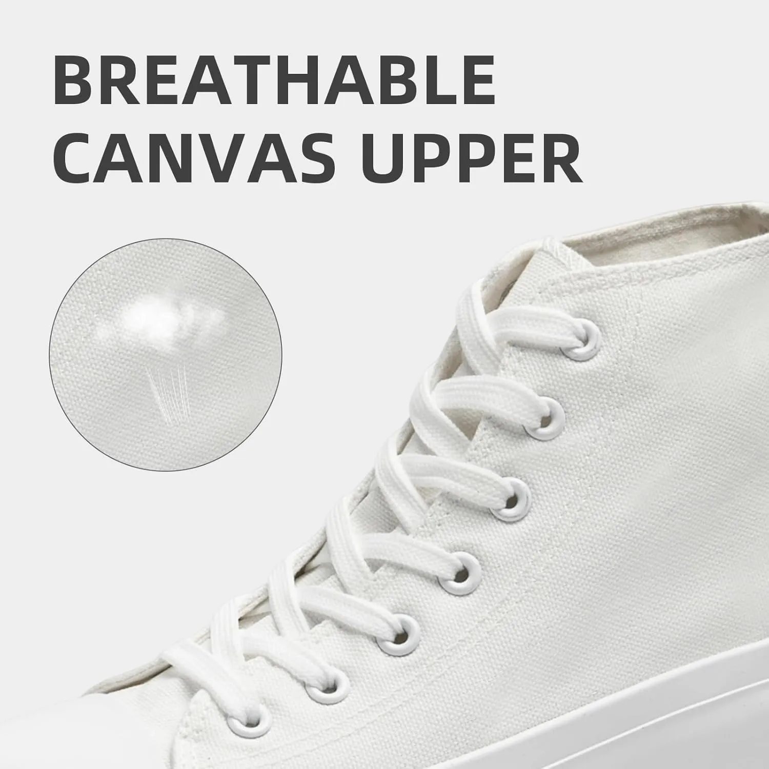 FUUPNN Platform Sneakers Canvas Fashion Lace Up Classic Casual Walking Shoes High Tops Canvas Shoes Casual Tennis Shoes