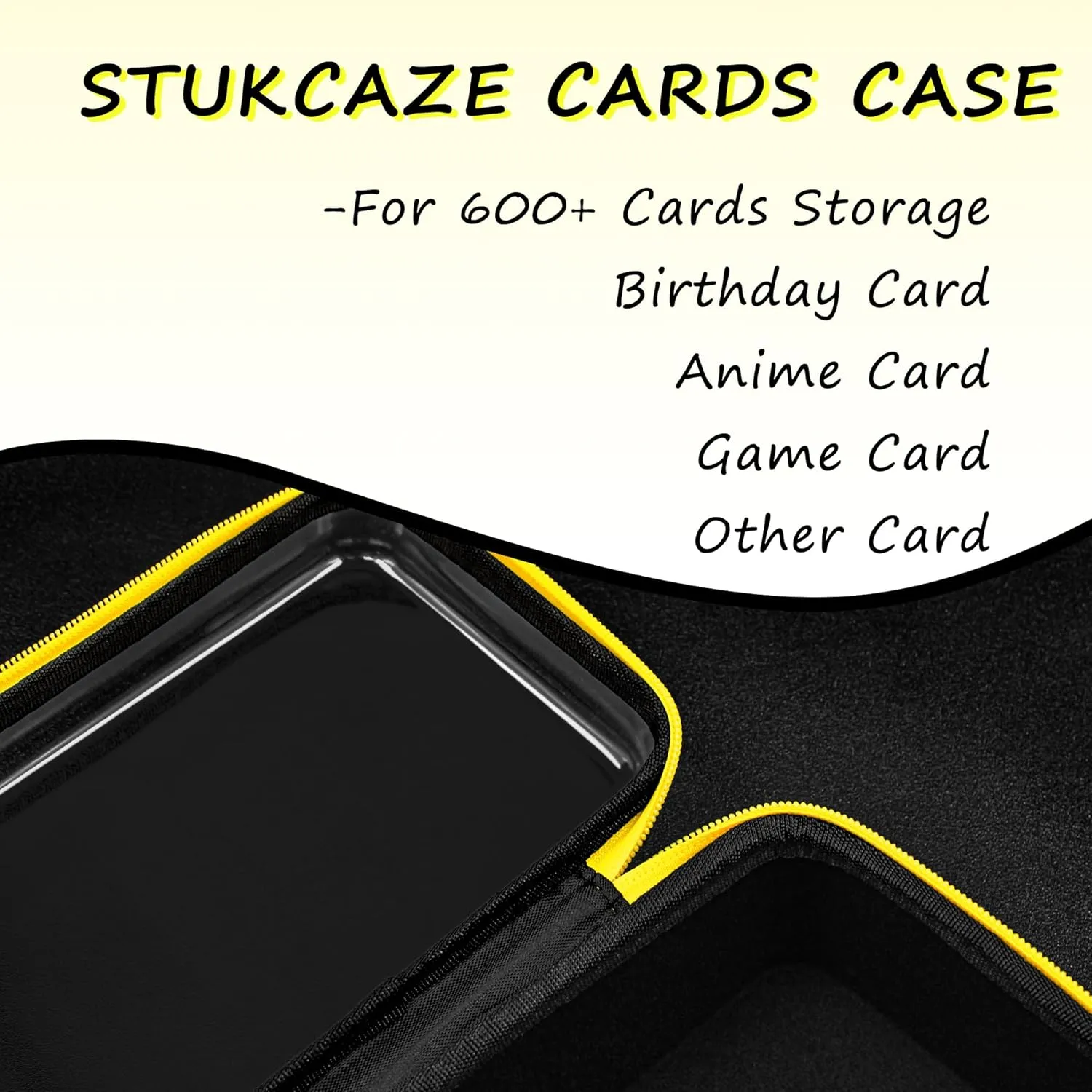 Game Card Storage Case Compatible TCG/SKYJO/Five Crowns/UNO Cards, Hard EVA Trading Card Box, Portable Travel Carrying Playing Card Case for Sports Cards, Baseball Cards