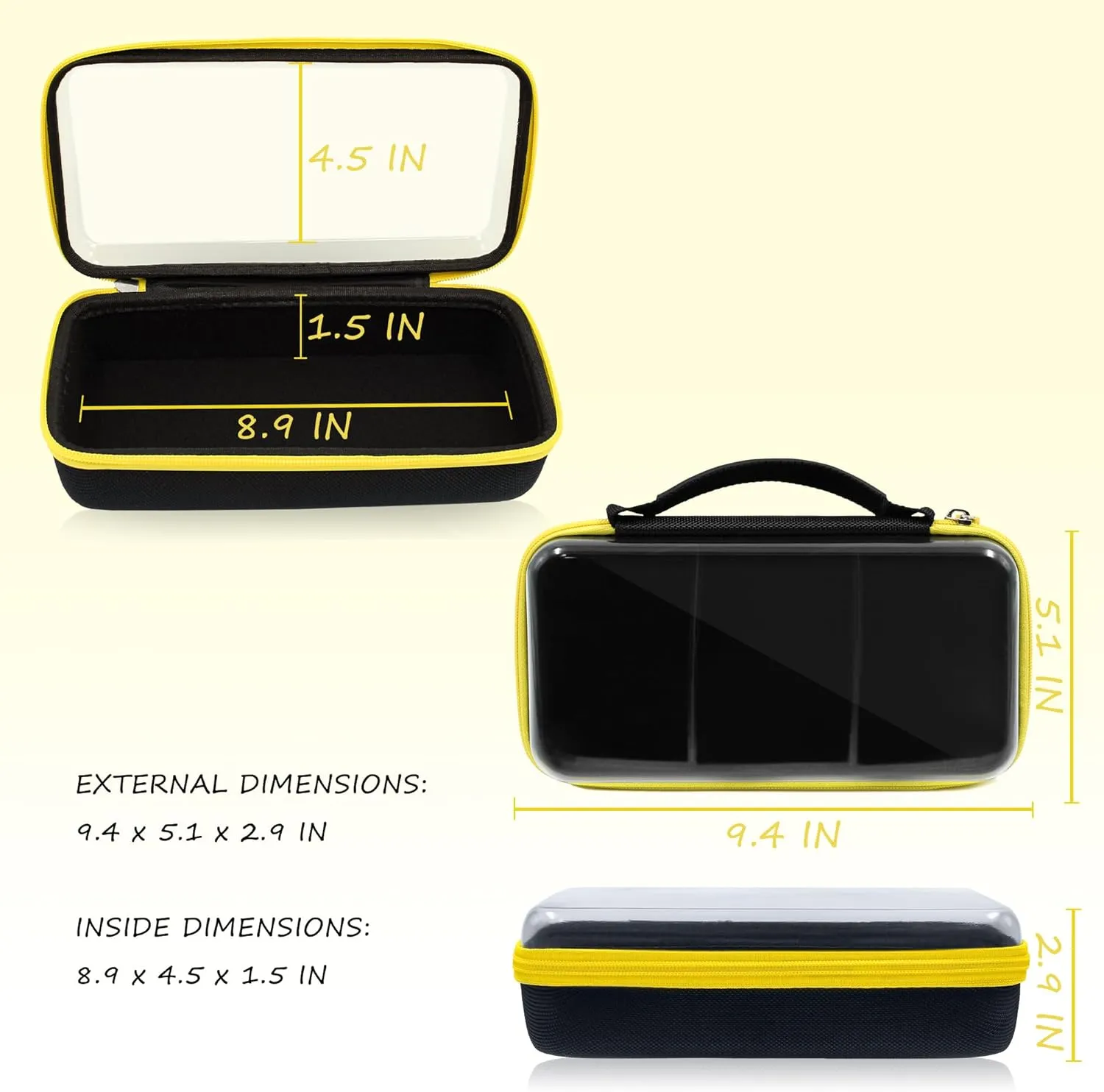 Game Card Storage Case Compatible TCG/SKYJO/Five Crowns/UNO Cards, Hard EVA Trading Card Box, Portable Travel Carrying Playing Card Case for Sports Cards, Baseball Cards