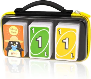 Game Card Storage Case Compatible TCG/SKYJO/Five Crowns/UNO Cards, Hard EVA Trading Card Box, Portable Travel Carrying Playing Card Case for Sports Cards, Baseball Cards