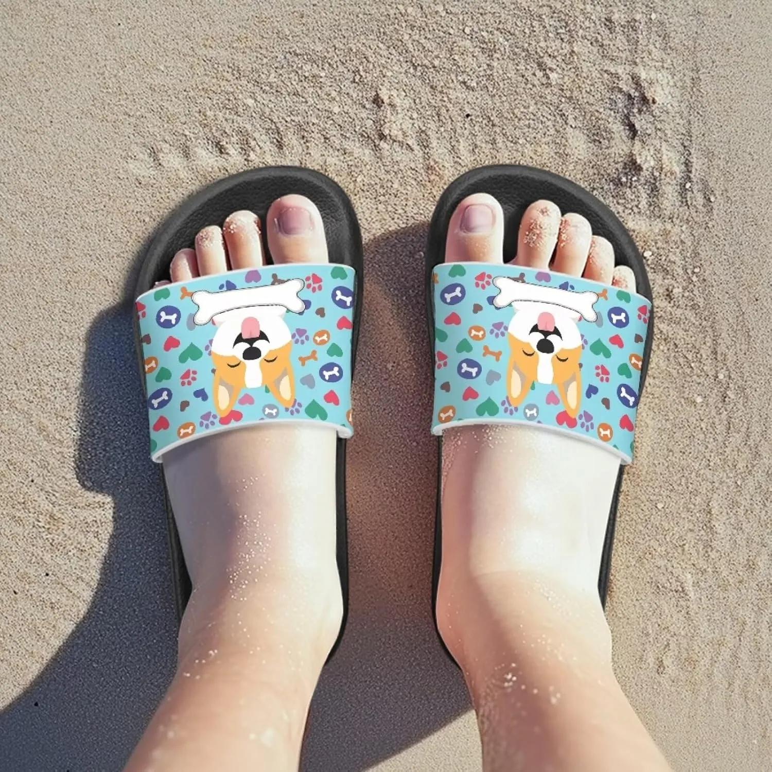 Girls Boys Slide Sandals Kids Summer Comfortable Slippers Slip On for Outdoor Beach Pool Shower Fit Little Big Kids