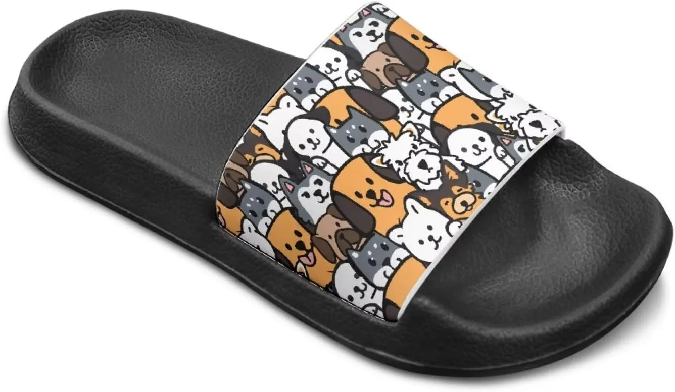 Girls Boys Slide Sandals Kids Summer Comfortable Slippers Slip On for Outdoor Beach Pool Shower Fit Little Big Kids